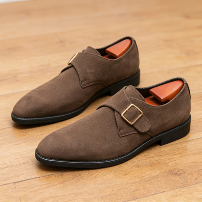 Herresko Spids Tå Monk Strap Klassisk Stil | Denvor