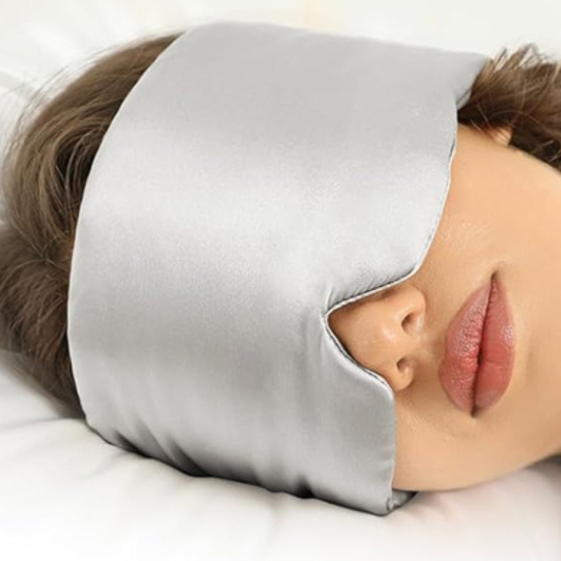 Blød sovemaske i polyester med justerbart bånd til søvn og rejser | Blanche