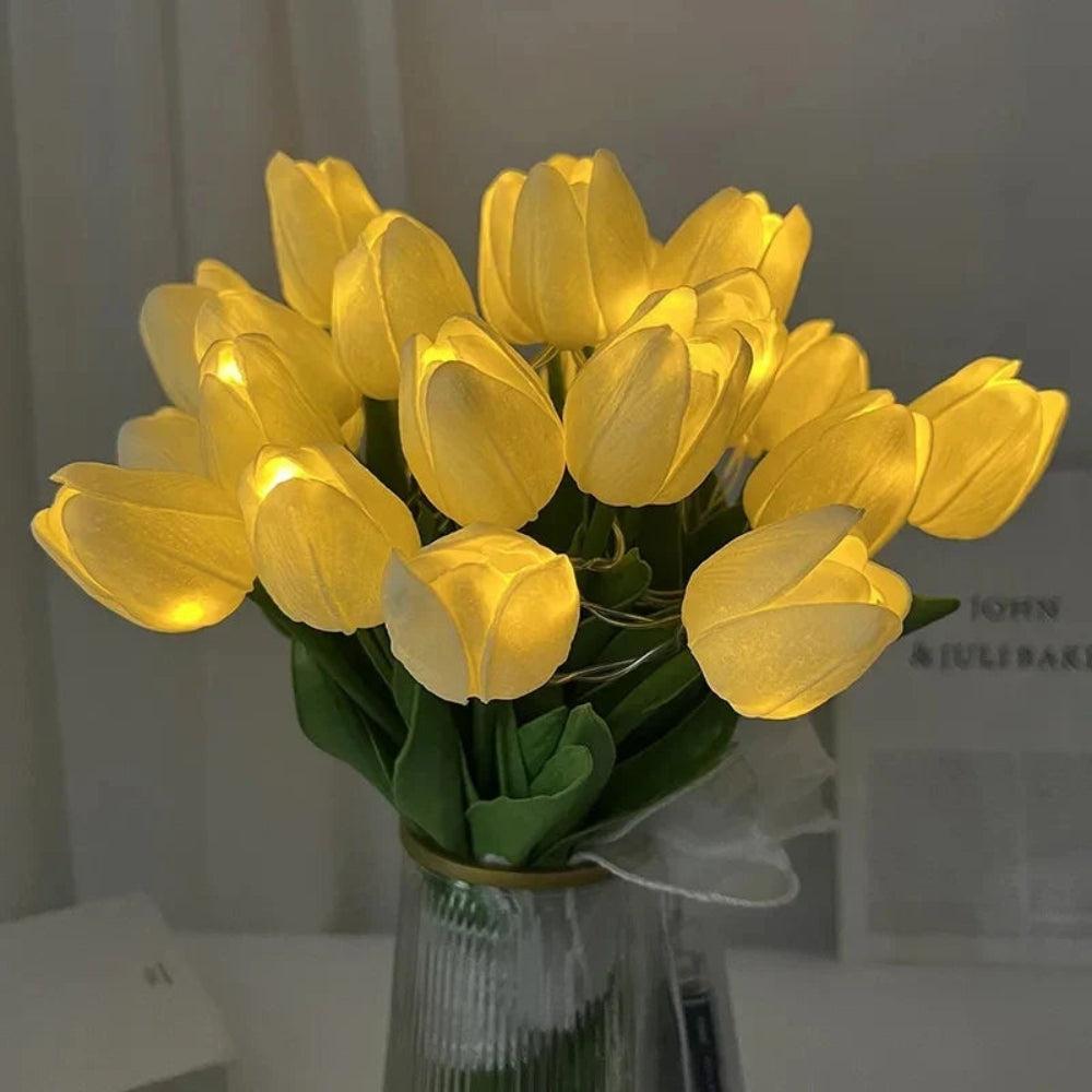 Bordlampe LED blomsterdesign dekorativ | Lumara