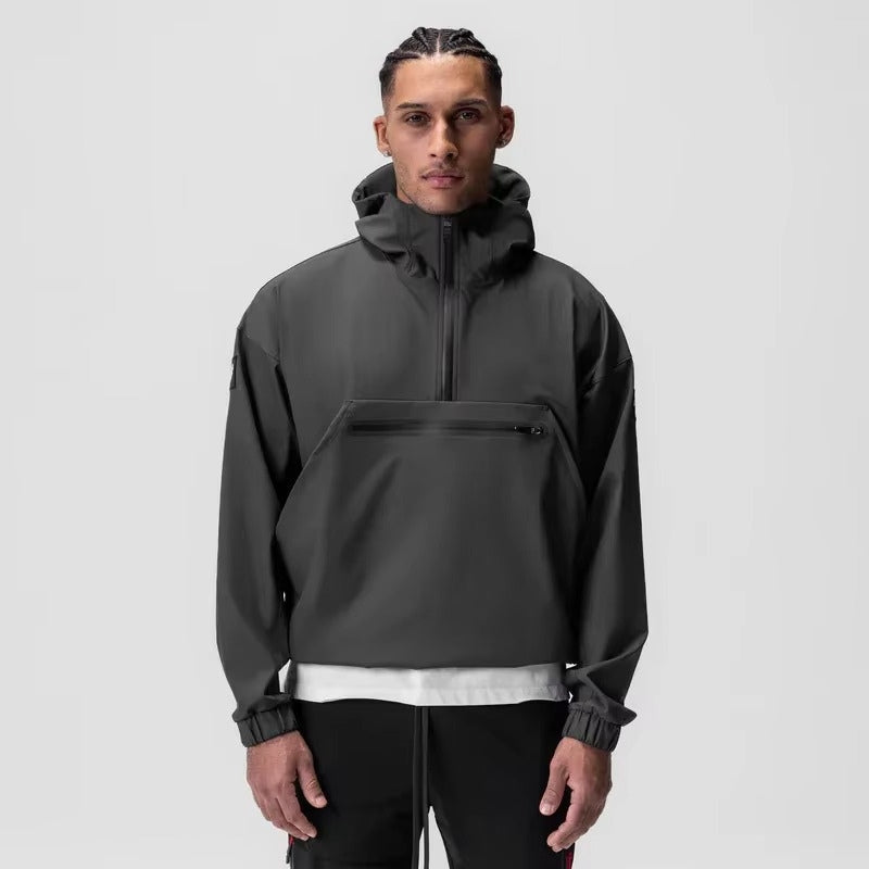 Cavron Hale Langærmet Herre Hoodie Jakke Med Justerbar Hætte Casual
