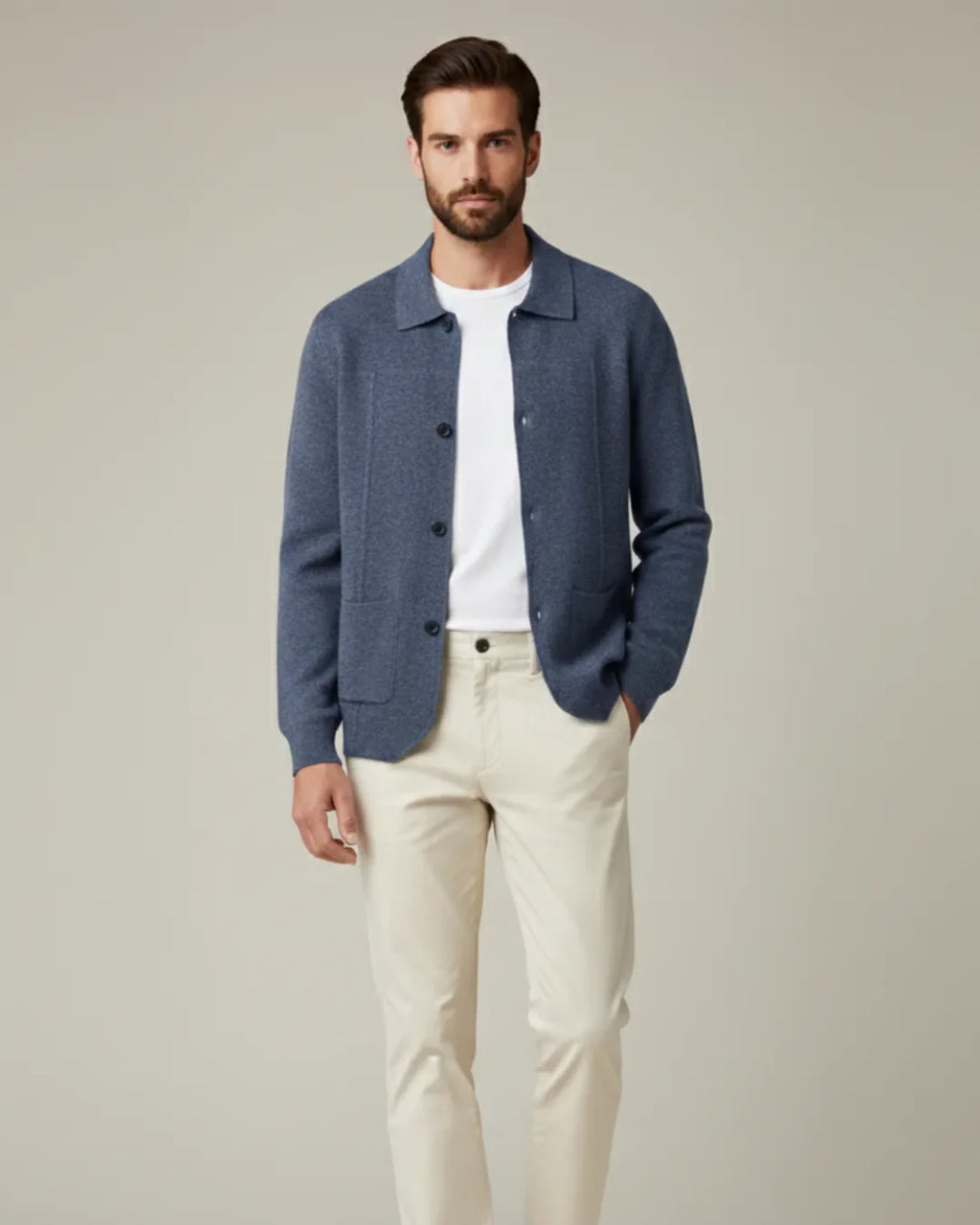 Skjorte Cashmere Luksus Med Lommer Klassisk | Calvex