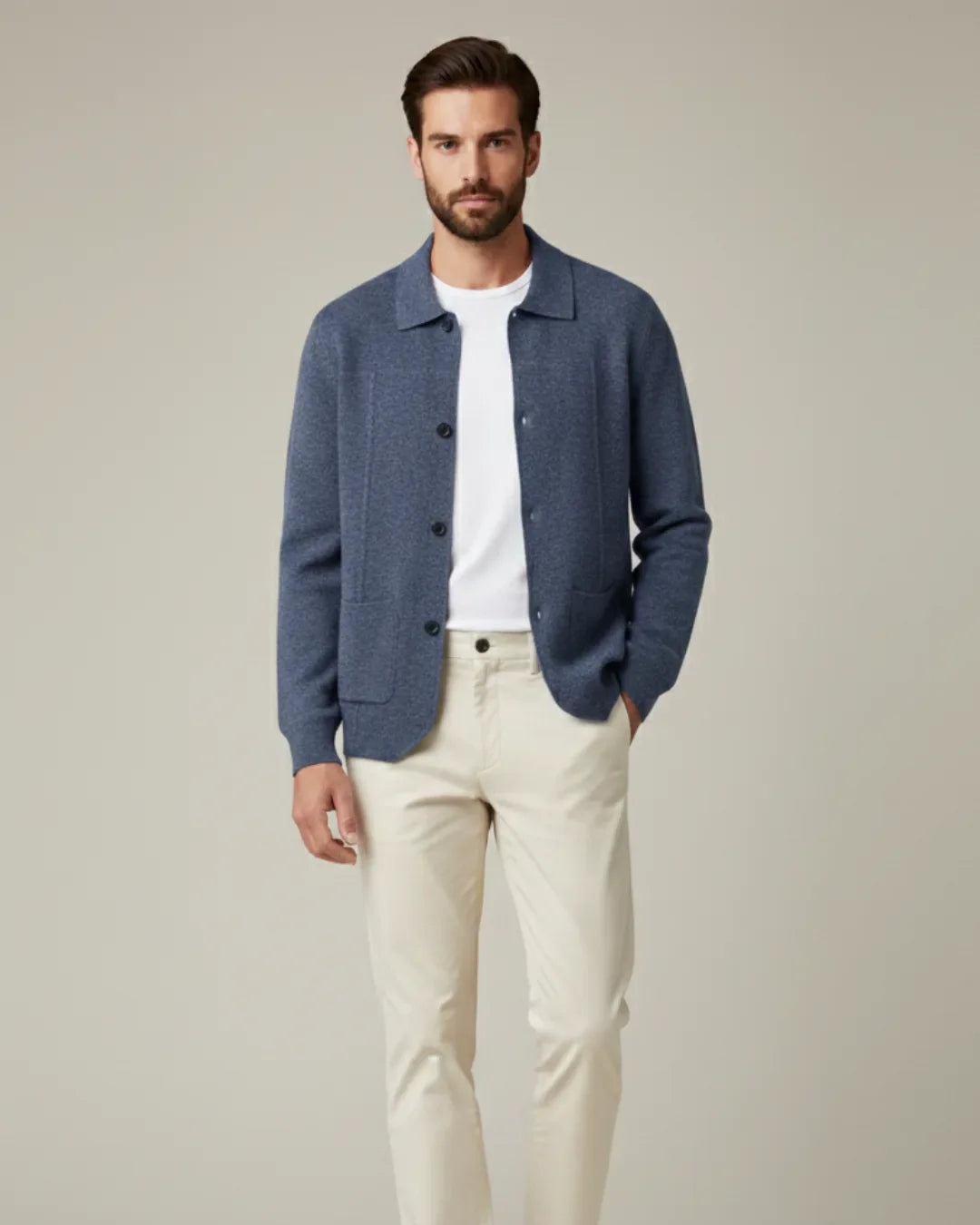 Skjorte Cashmere Luksus Med Lommer Klassisk | Calvex
