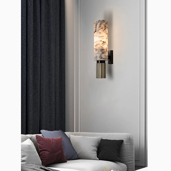 LED Væglampe Marmor Kobber Elegant Belysning | Ariana
