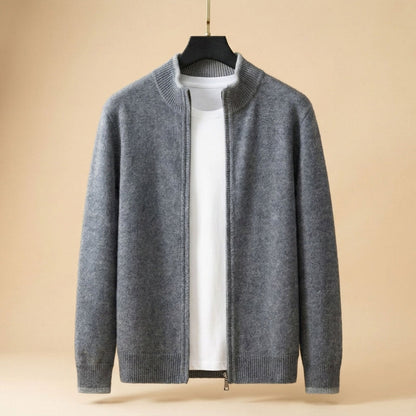 Sweater slim fit uld lynlås daglig | Santoro