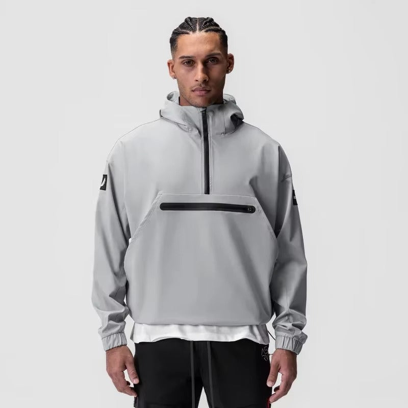 Cavron Hale Langærmet Herre Hoodie Jakke Med Justerbar Hætte Casual