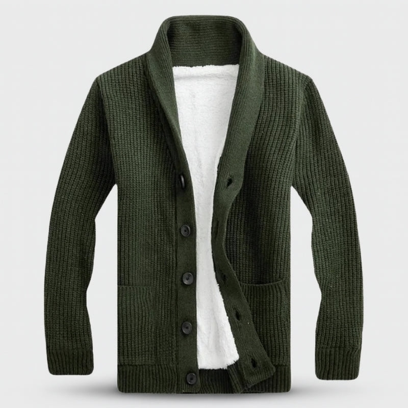 Velric Dane Langærmet Herre Cardigan Med V-Hals Knaplukning Casual