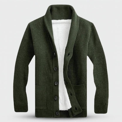 Velric Dane Langærmet Herre Cardigan Med V-Hals Knaplukning Casual