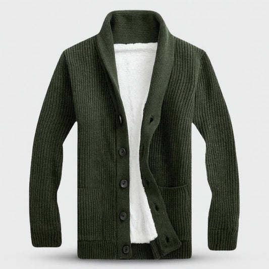 Velric Dane Langærmet Herre Cardigan Med V-Hals Knaplukning Casual