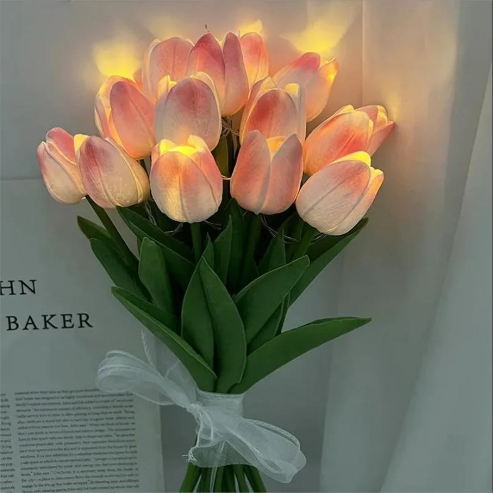 Bordlampe LED blomsterdesign dekorativ | Lumara