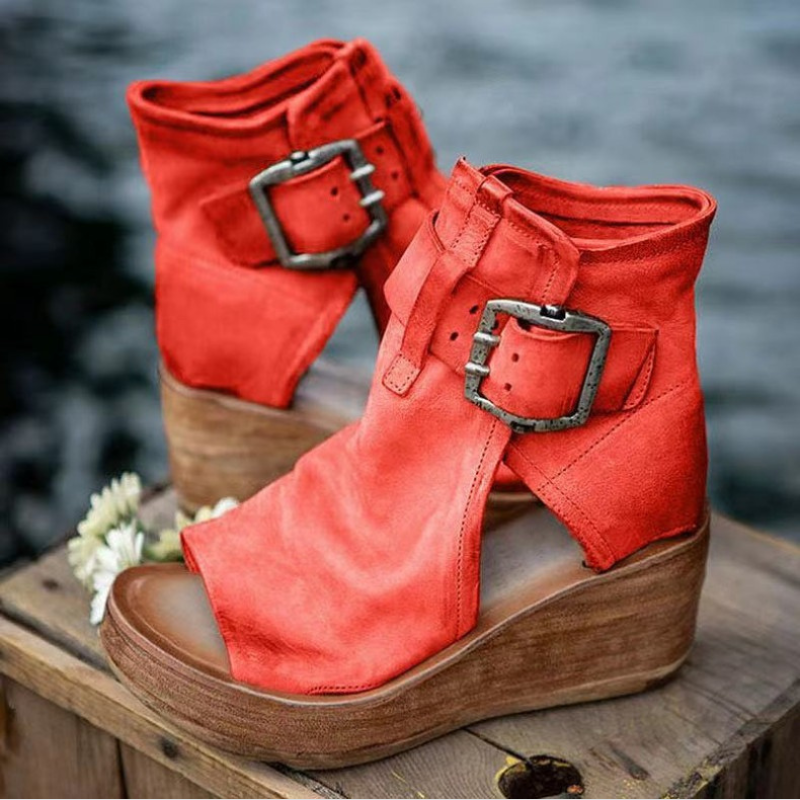 Sandaler Plateau Peep Toe Komfort | Brynna