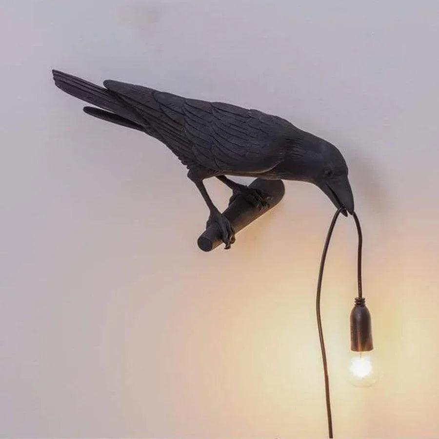 Bordlampe Ravnefigur Keramisk Design | Corvessa