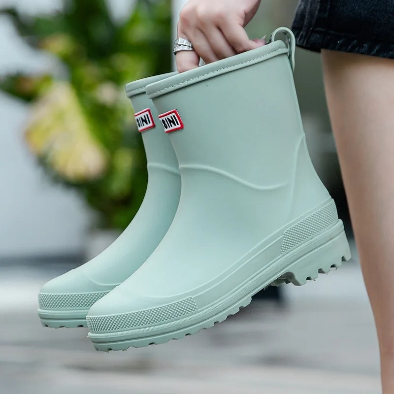 Ankelstøvler til kvinder i PVC med slip-on design og lukket tå | Amélie