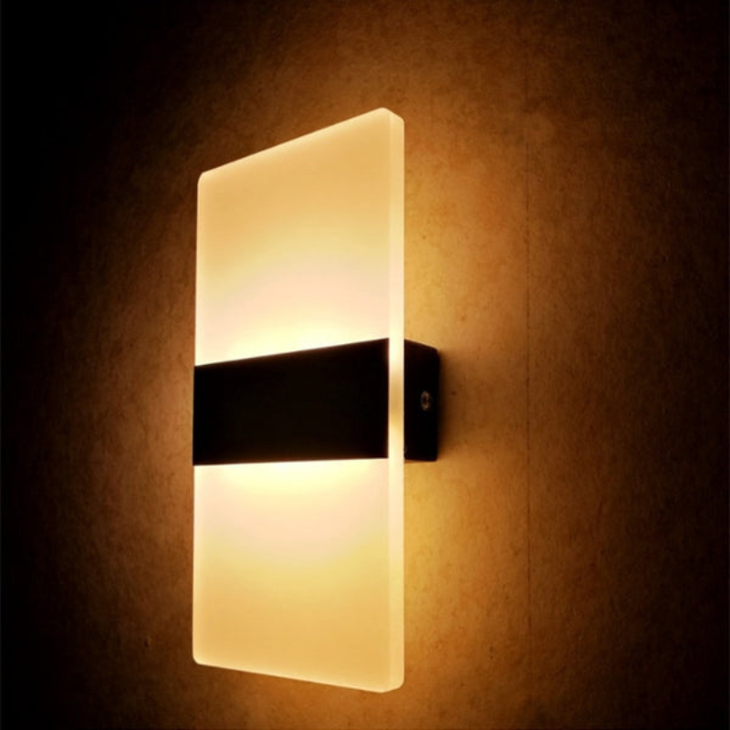 LED Væglampe Rektangulær Aluminium Indendørs | GlowFrame
