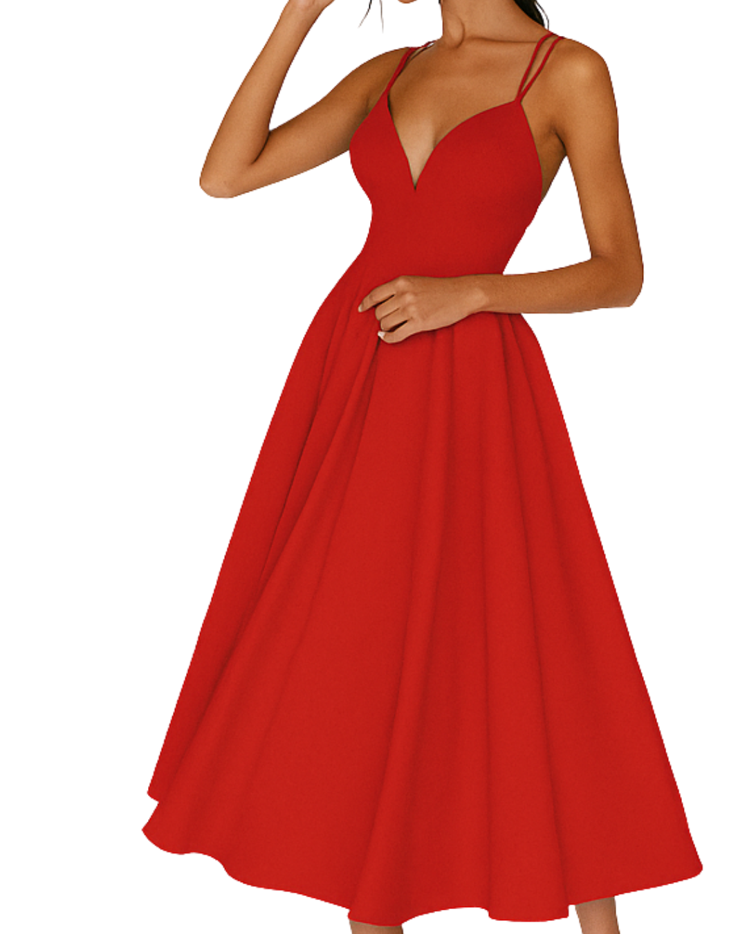 Midikjole Smalle Stropper Elegant Fest | Alvena