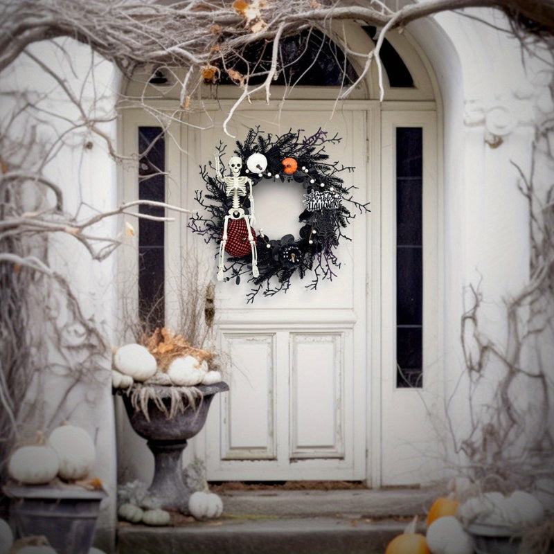 Halloween Krans Skelet Græskar Dekoration | SpookyRing