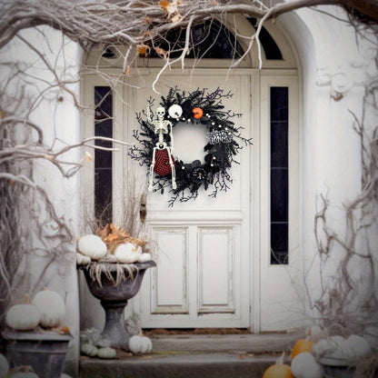 Halloween Krans Skelet Græskar Dekoration | SpookyRing