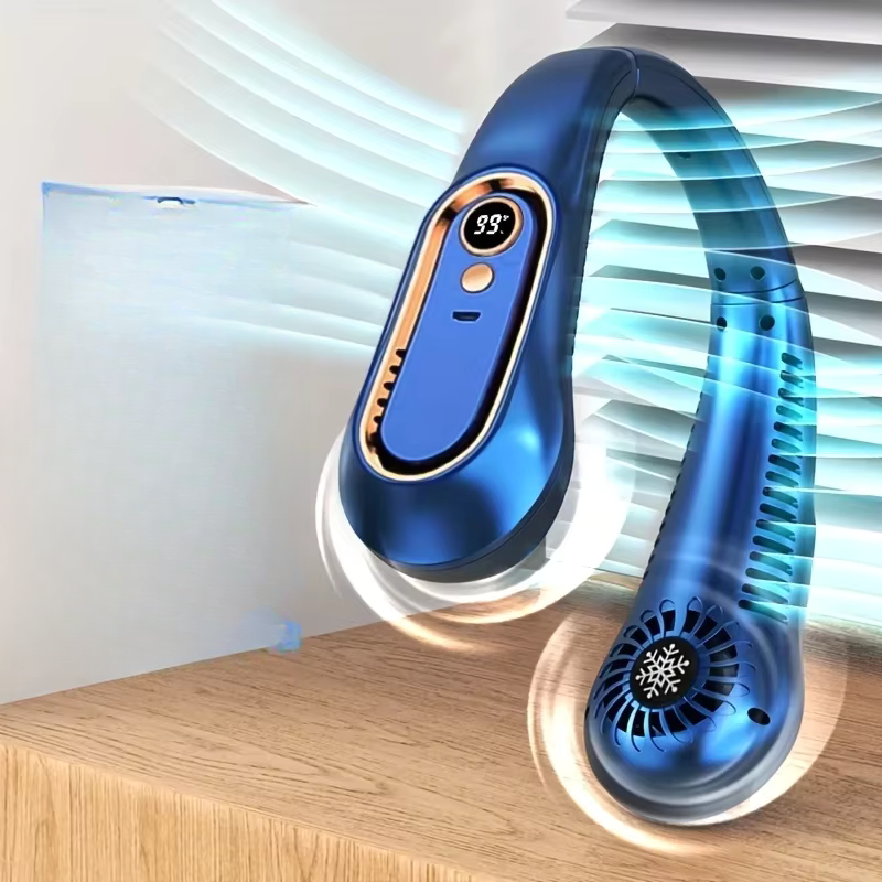Halsbåren bladløs ventilator med USB-opladning | AirFlow