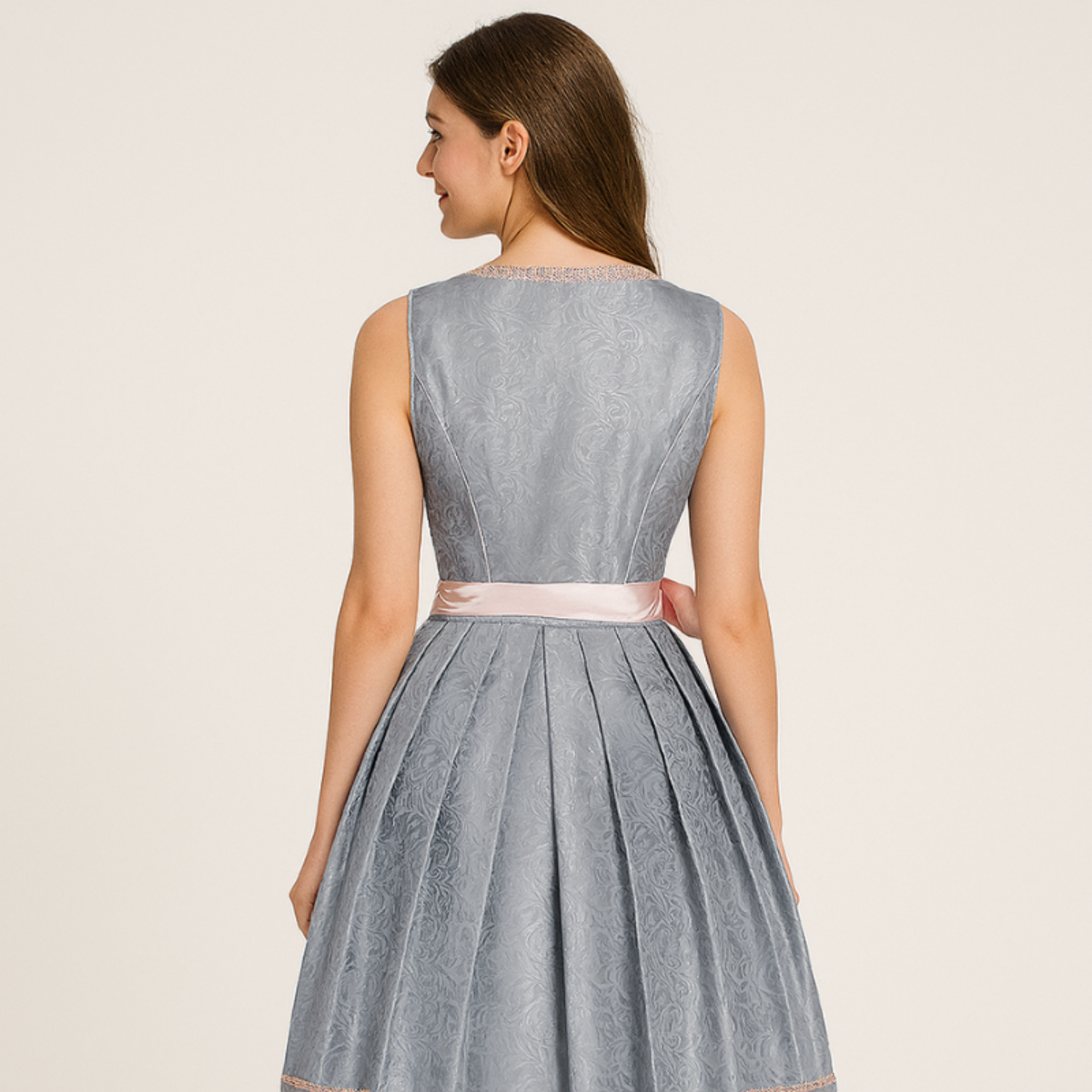Dirndl Midi Kjole Bayersk Blonde Firkanthals Oktoberfest Dame | Avelina