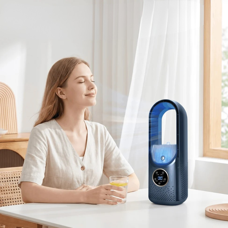 USB Tårnventilator Bladløs LED Display Justerbar | AirPulse