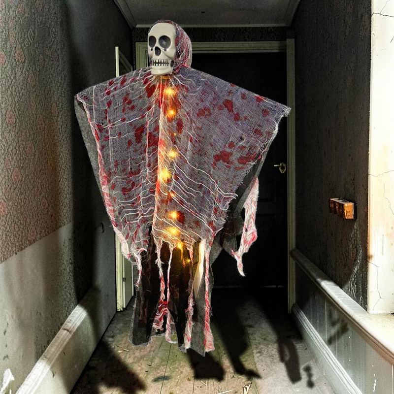 Halloween Hængedekoration Selvlysende Kraniespøgelse | GlowSpecter