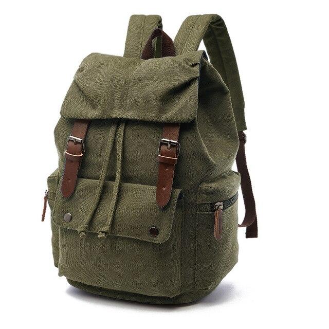 Vintage Rygsæk Canvas Stor Laptop Skole Arbejde Rejse Retro Unisex | Federico