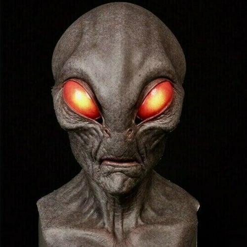 Alien Fuldhovedmaske Håndmalet Latex Cosplay Halloween | AstroMorph