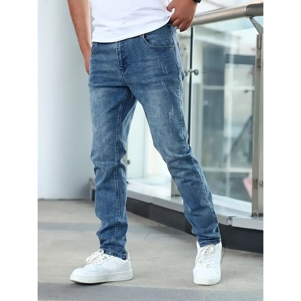 Jeans Slidstærk Denim Med Lommer Casual | Bravik