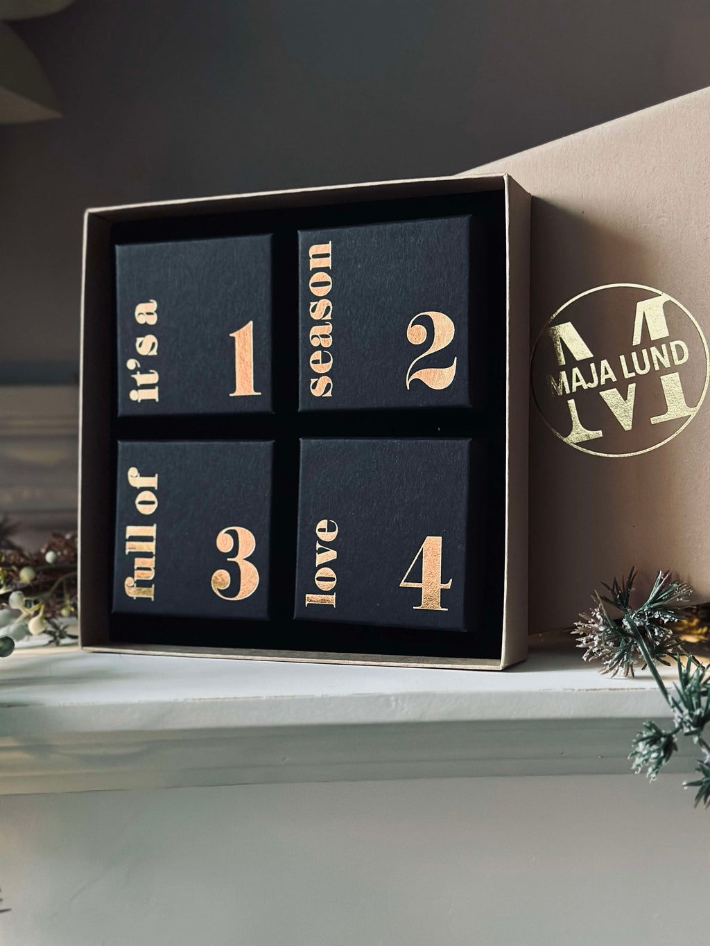 Adventskalender Smykker Gaveæske Fire Overraskelser Jul | Bruna