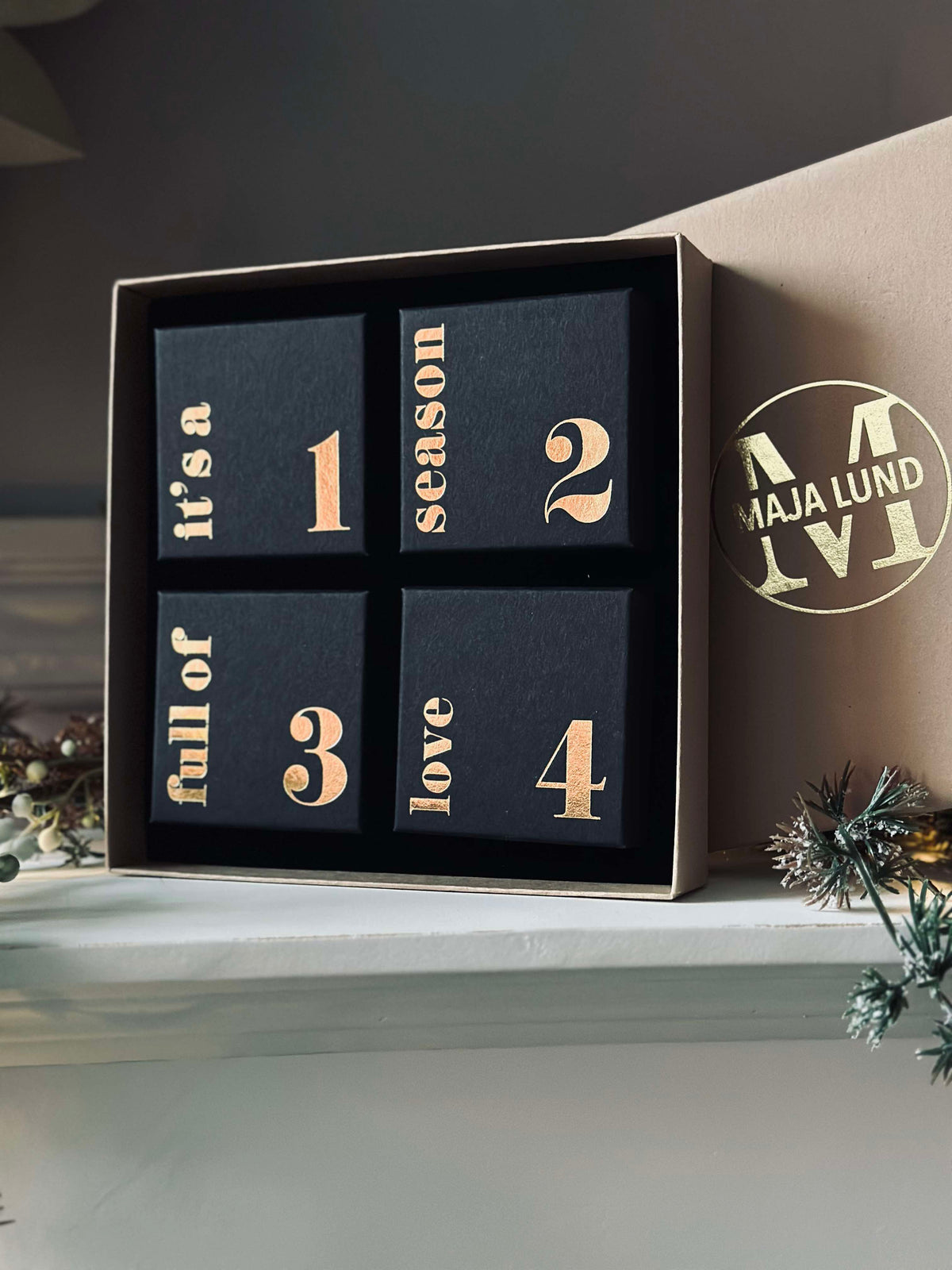 Adventskalender Smykker Gaveæske Fire Overraskelser Jul | Bruna