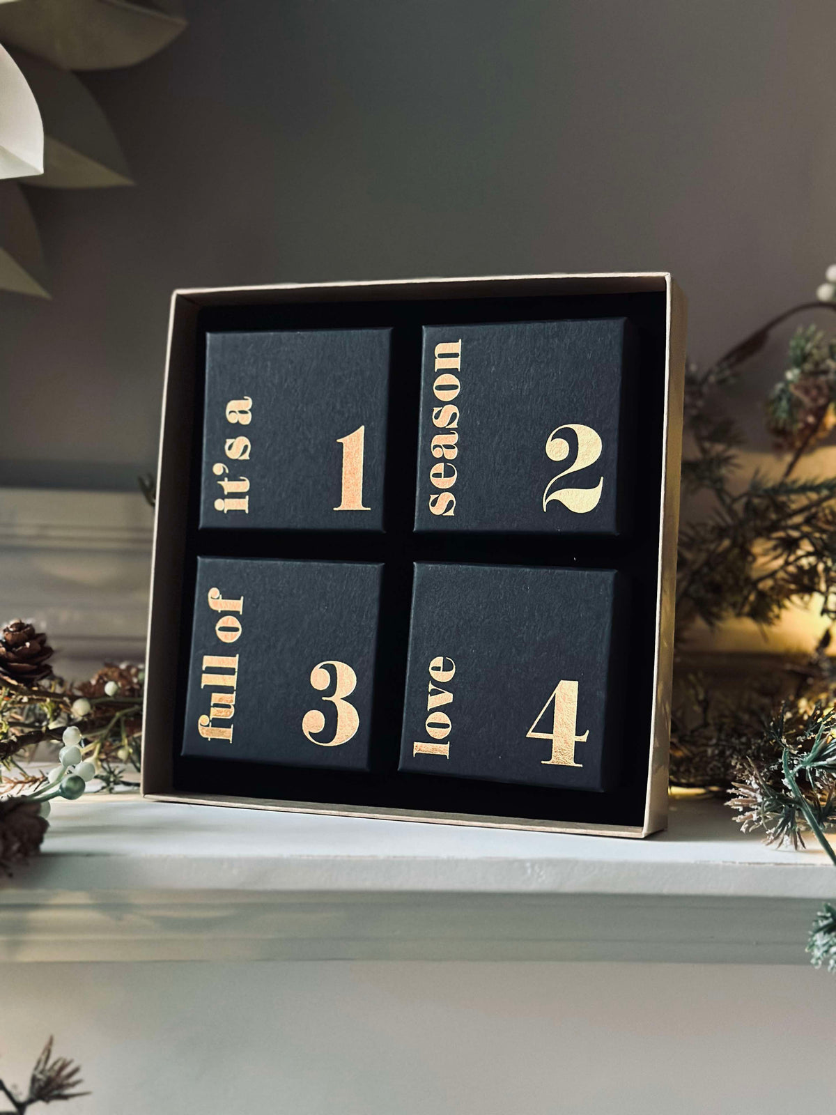 Adventskalender Smykker Gaveæske Fire Overraskelser Jul | Bruna