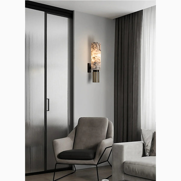 LED Væglampe Marmor Kobber Elegant Belysning | Ariana