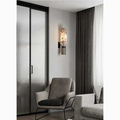 LED Væglampe Marmor Kobber Elegant Belysning | Ariana
