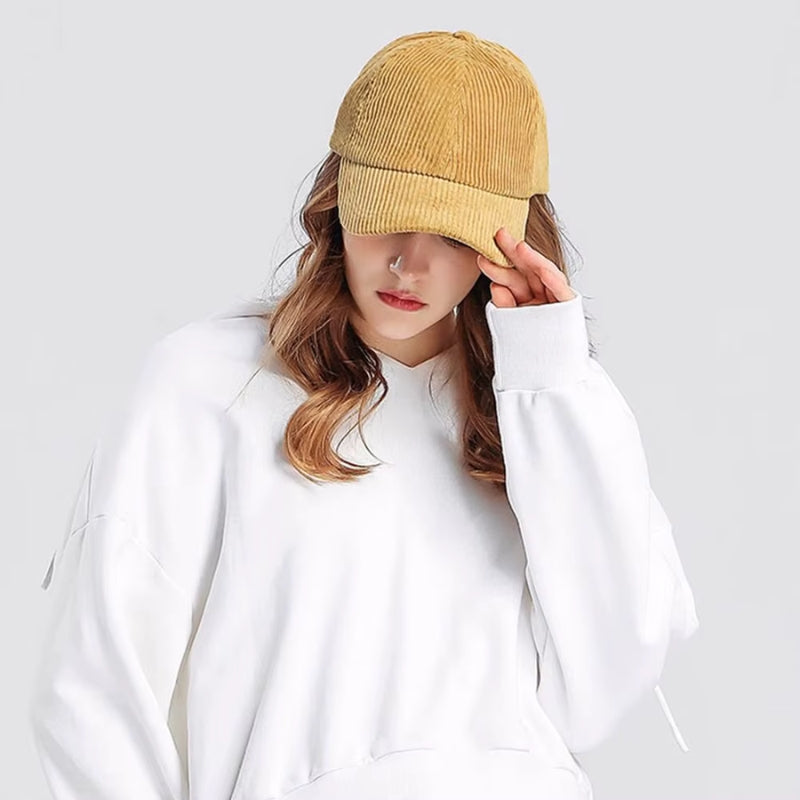 Dame Baseball Cap i Cord Justerbar Pasform | Savira