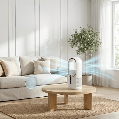 USB Tårnventilator Bladløs LED Display Justerbar | AirPulse
