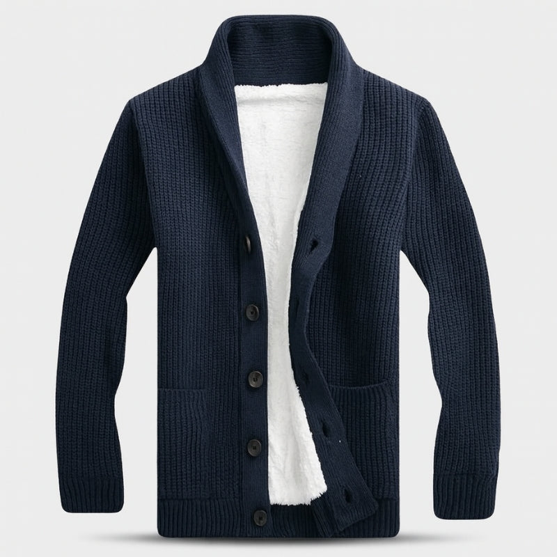 Velric Dane Langærmet Herre Cardigan Med V-Hals Knaplukning Casual