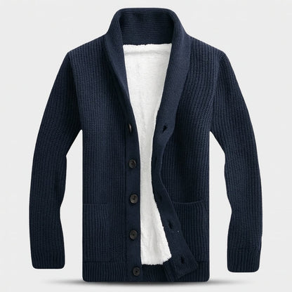 Velric Dane Langærmet Herre Cardigan Med V-Hals Knaplukning Casual