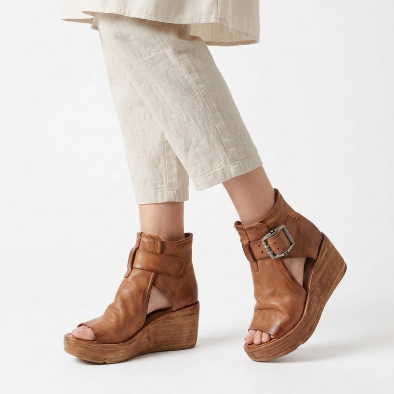 Sandaler Plateau Peep Toe Komfort | Brynna