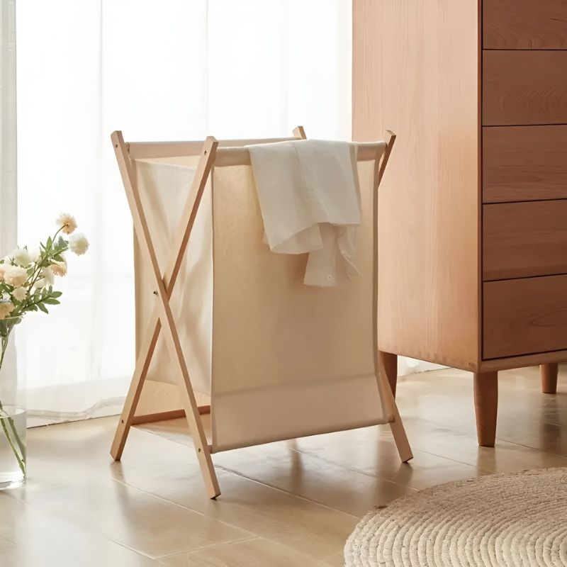 Opbevaringskurv med Sammenklappeligt Beige Design Elora