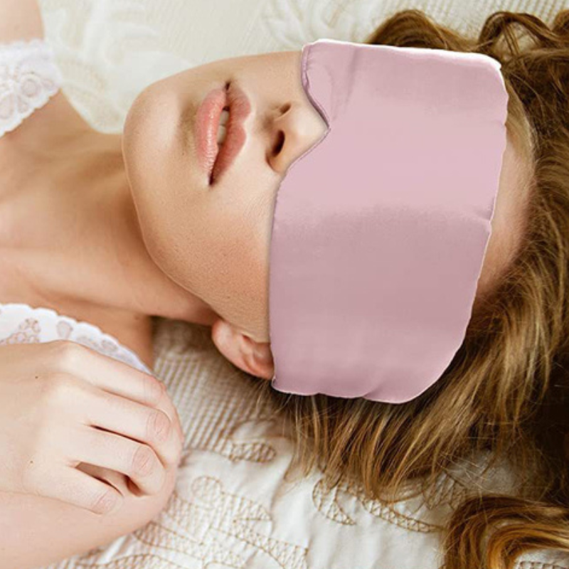 Blød sovemaske i polyester med justerbart bånd til søvn og rejser | Blanche