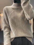 Striktrøje Merino Uld Mock Neck Vinter | Sorelle