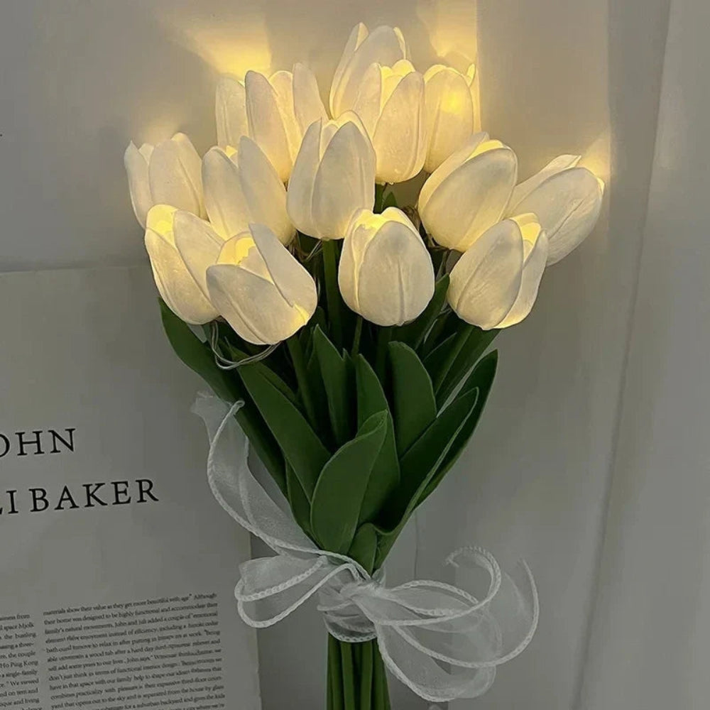 Bordlampe LED blomsterdesign dekorativ | Lumara