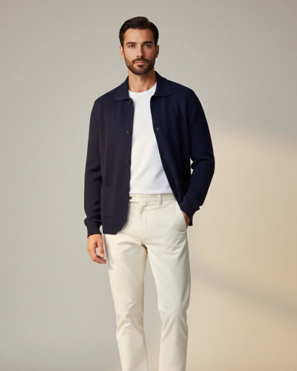 Skjorte Cashmere Luksus Med Lommer Klassisk | Calvex