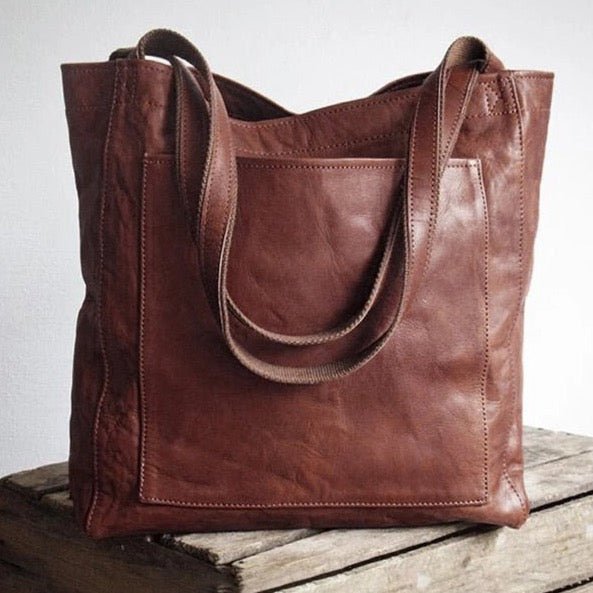 Dame Håndtaske Læder Rummelig Elegant Shopper Arbejde Hverdag Klassisk | Donatella
