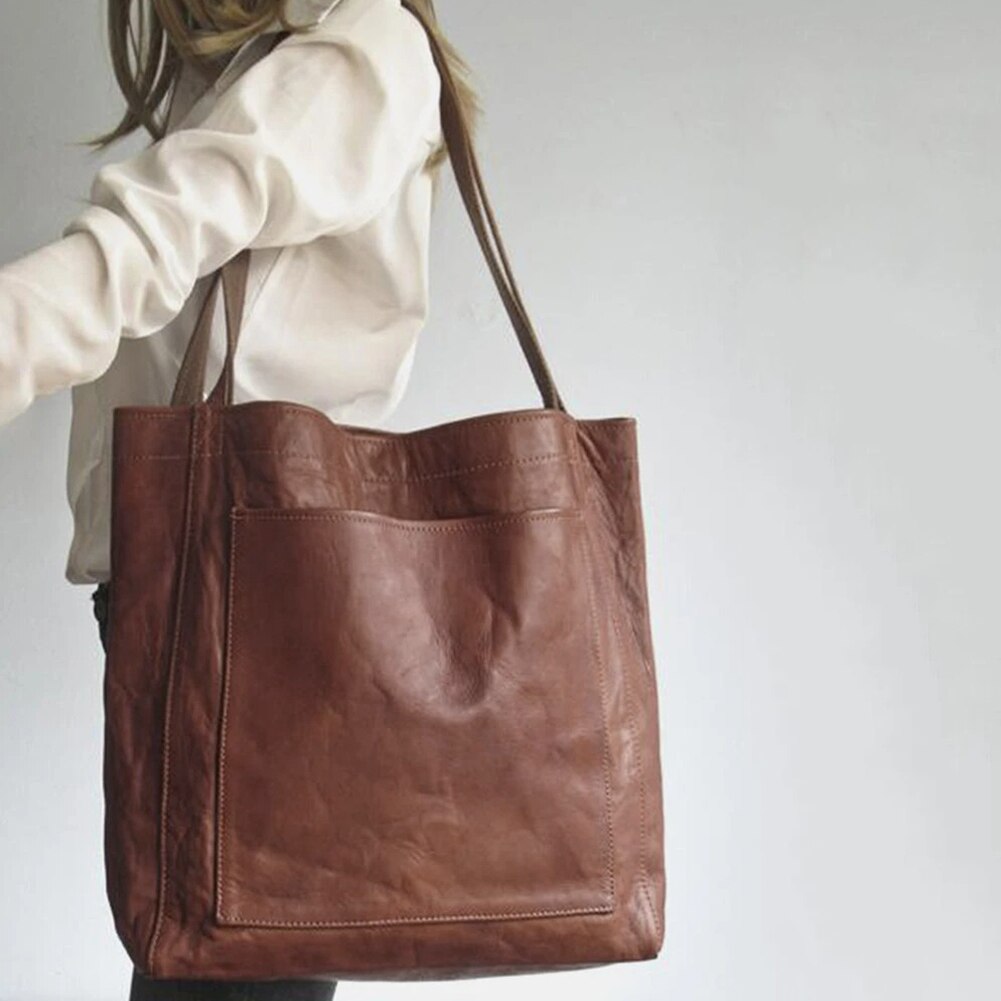 Dame Håndtaske Læder Rummelig Elegant Shopper Arbejde Hverdag Klassisk | Donatella