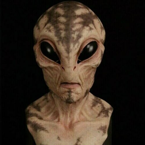 Alien Fuldhovedmaske Håndmalet Latex Cosplay Halloween | AstroMorph