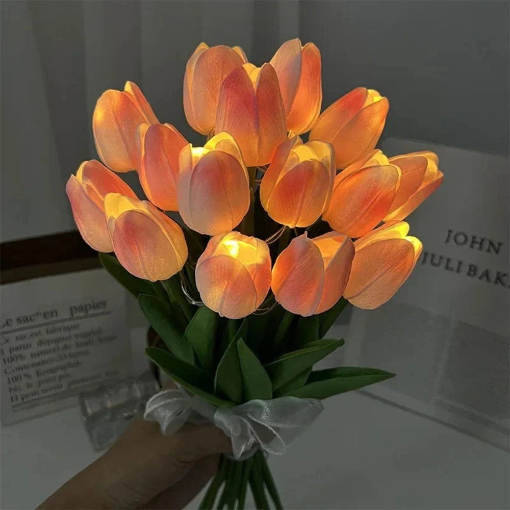 Bordlampe LED blomsterdesign dekorativ | Lumara