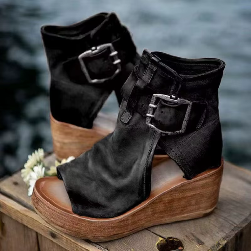 Sandaler Plateau Peep Toe Komfort | Brynna