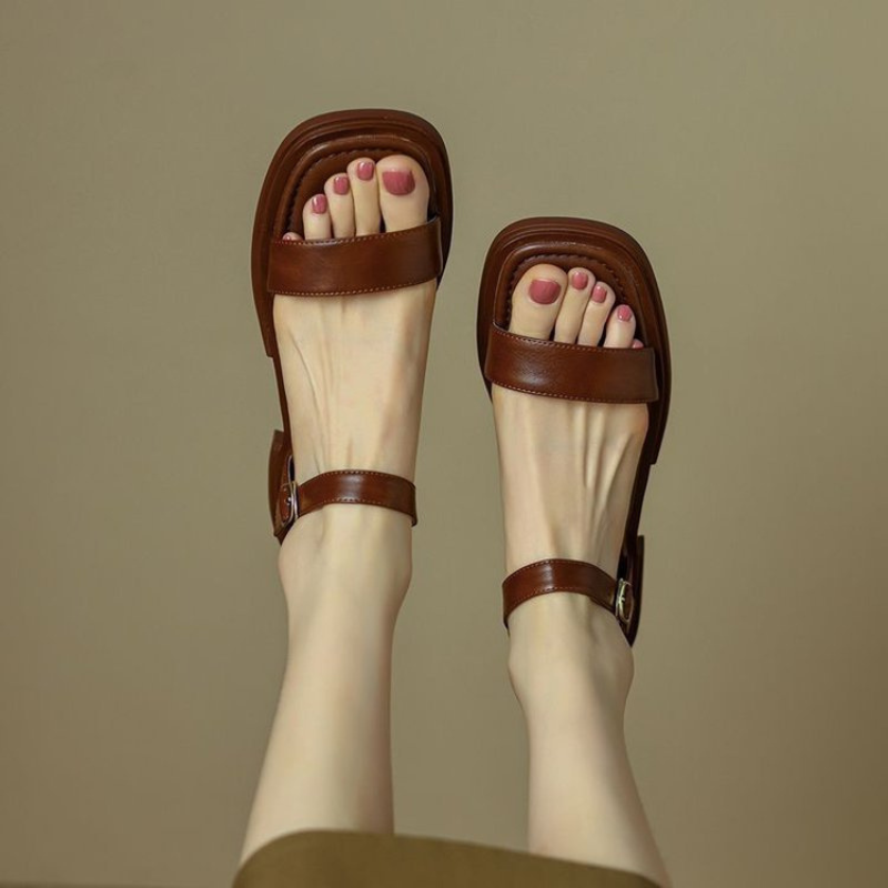 Sandaler Lav Hæl Sommer Komfort | Solvik