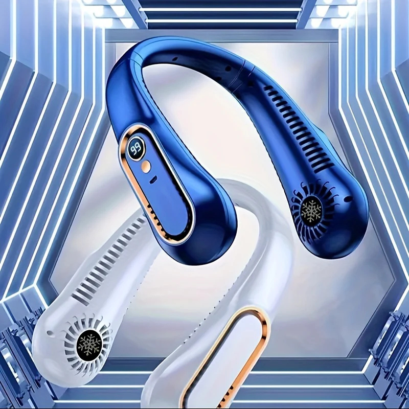 Halsbåren bladløs ventilator med USB-opladning | AirFlow