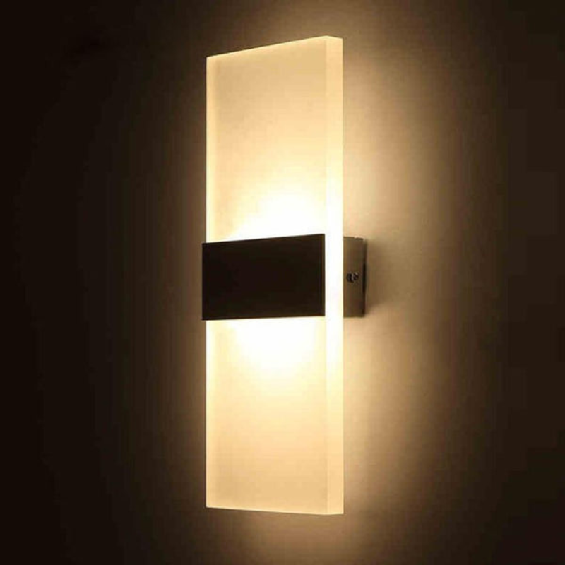 LED Væglampe Rektangulær Aluminium Indendørs | GlowFrame